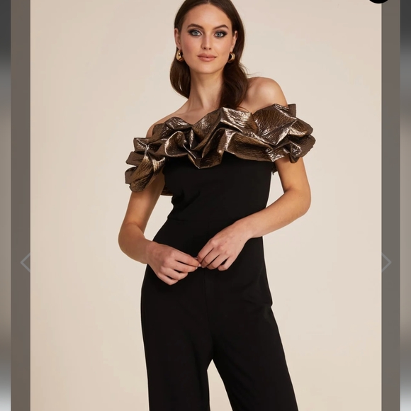 Metallic and Black Jumpsuit XXL NWT - Picture 3 of 5